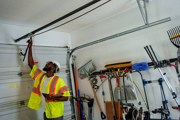 Professional Garage Door Panel Replacement technician working in Redway, CA
